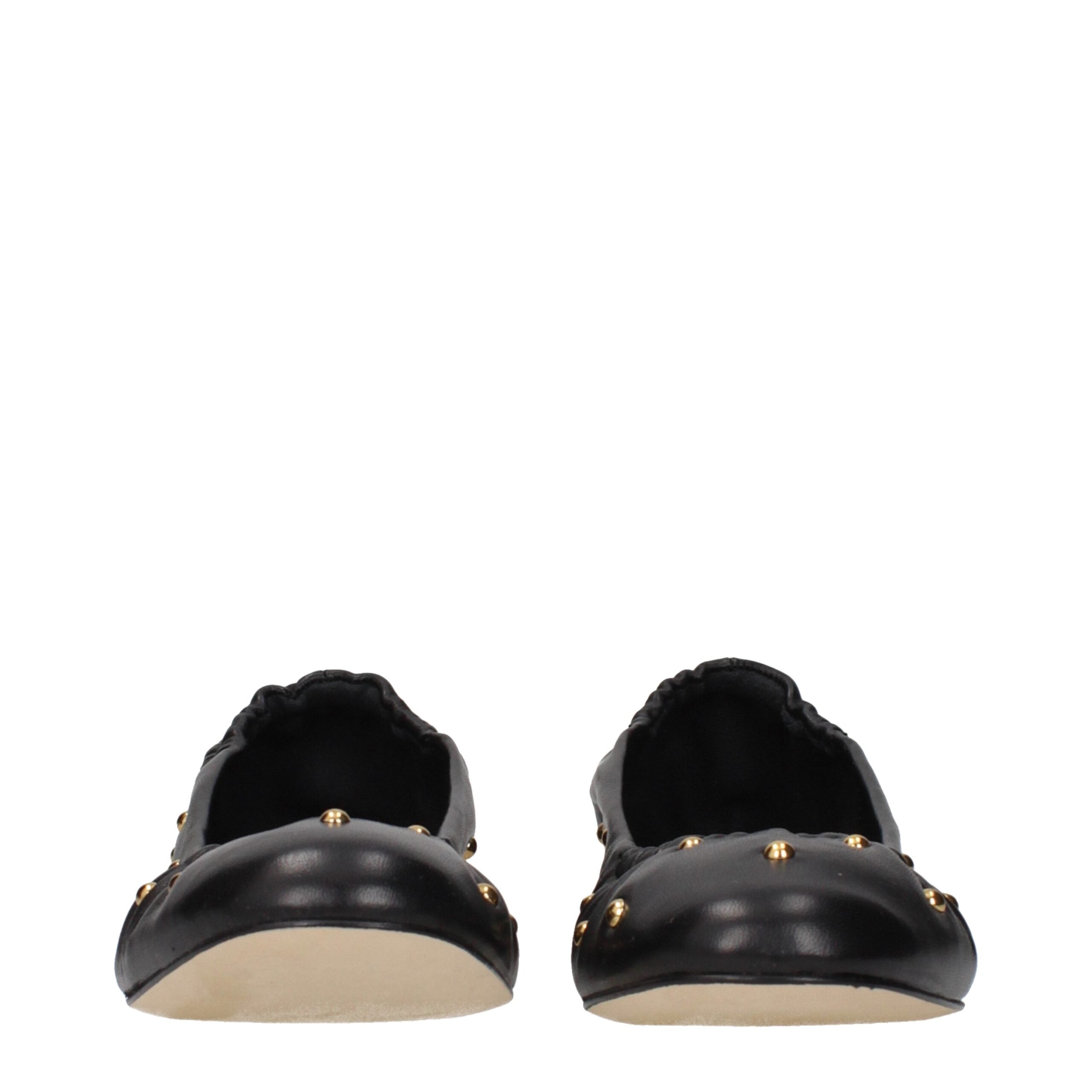 Chloe Black Leather Ballet Flats