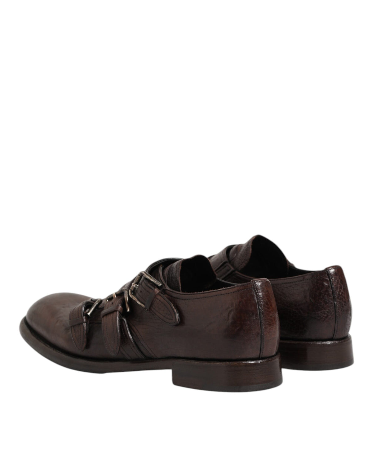 Dolce & Gabbana Bruine Leren Formal Derby Schoenen met Monksluiting