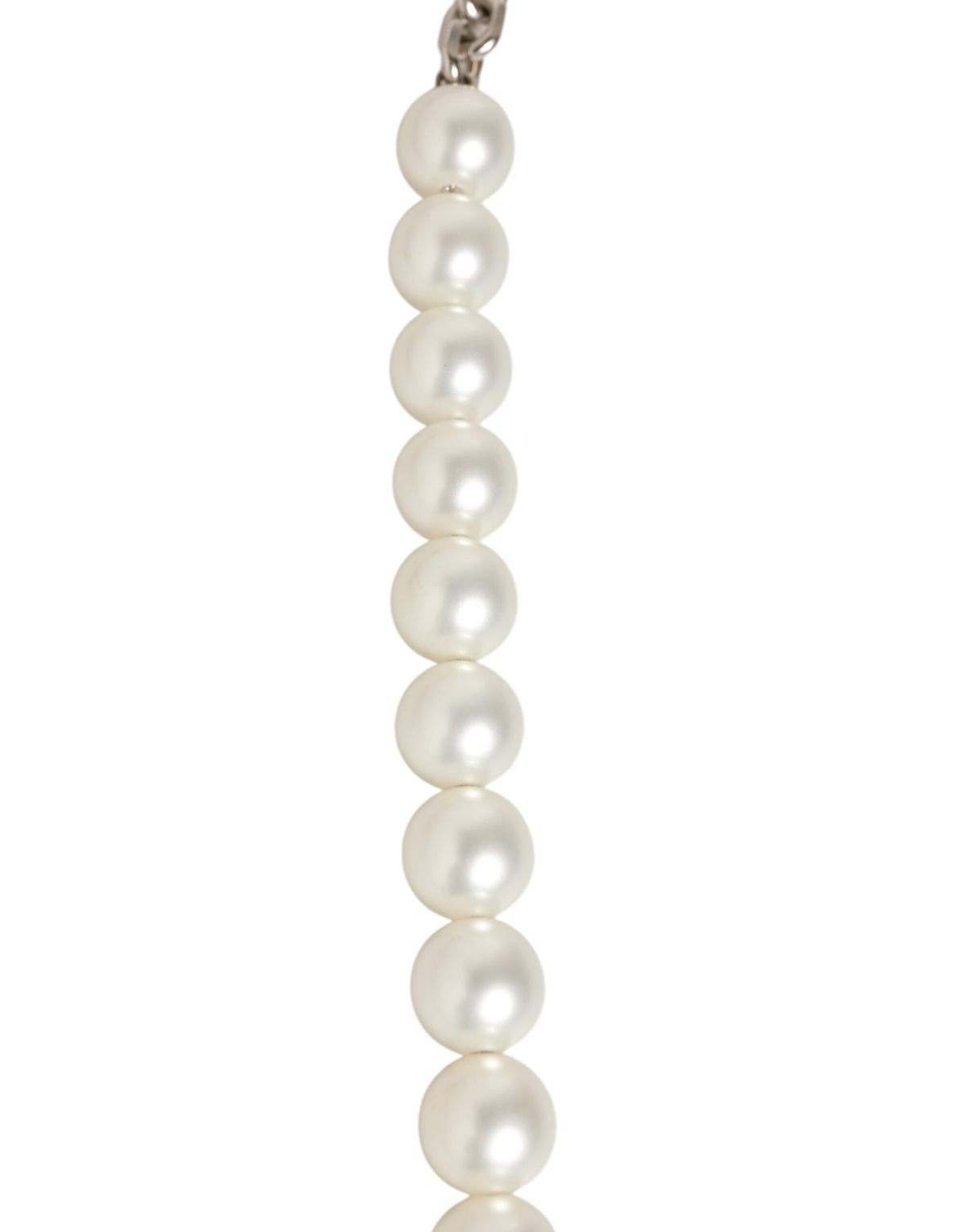 Dolce & Gabbana Zwart Leren Parel Ketting Tas Accessoire Schouderband