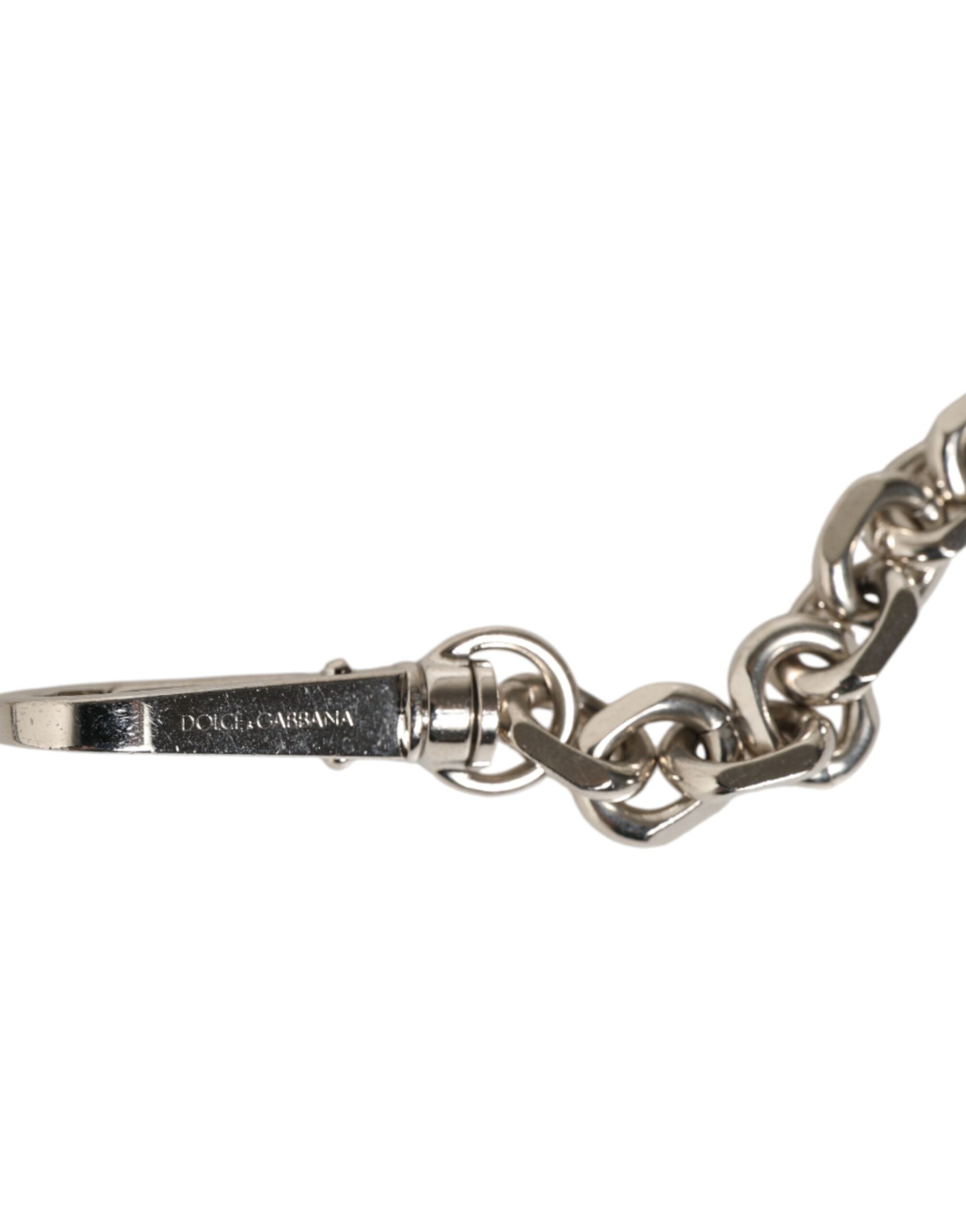 Dolce & Gabbana Zwart Leren Parel Ketting Tas Accessoire Schouderband