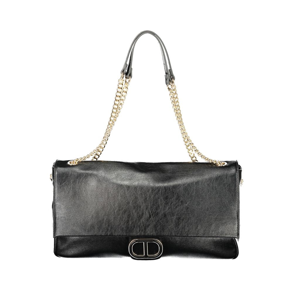 Twinset Black Polyurethane Women's Shoulder Bag