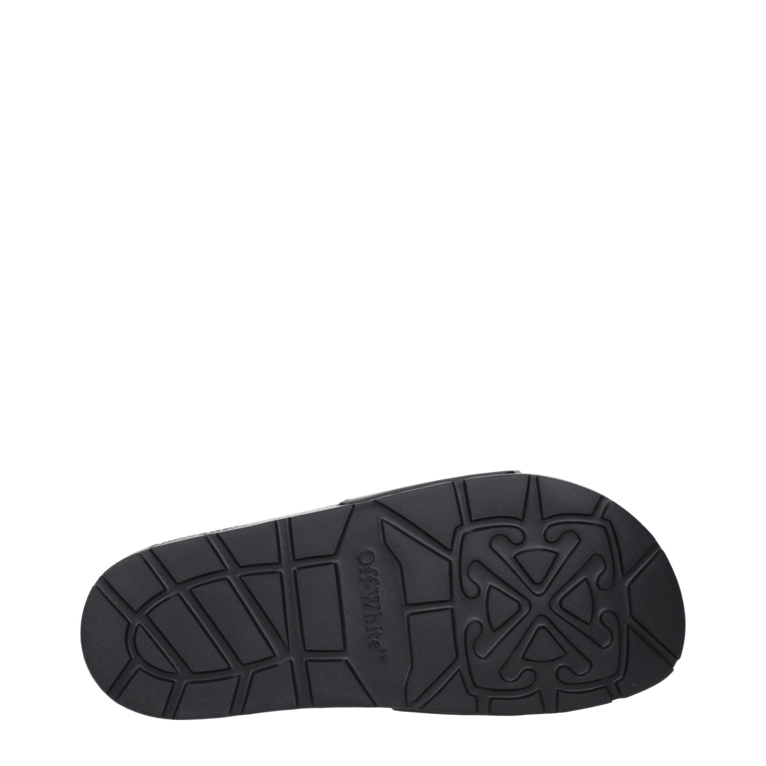 Off-White Zwarte Katoenen Pantoffels