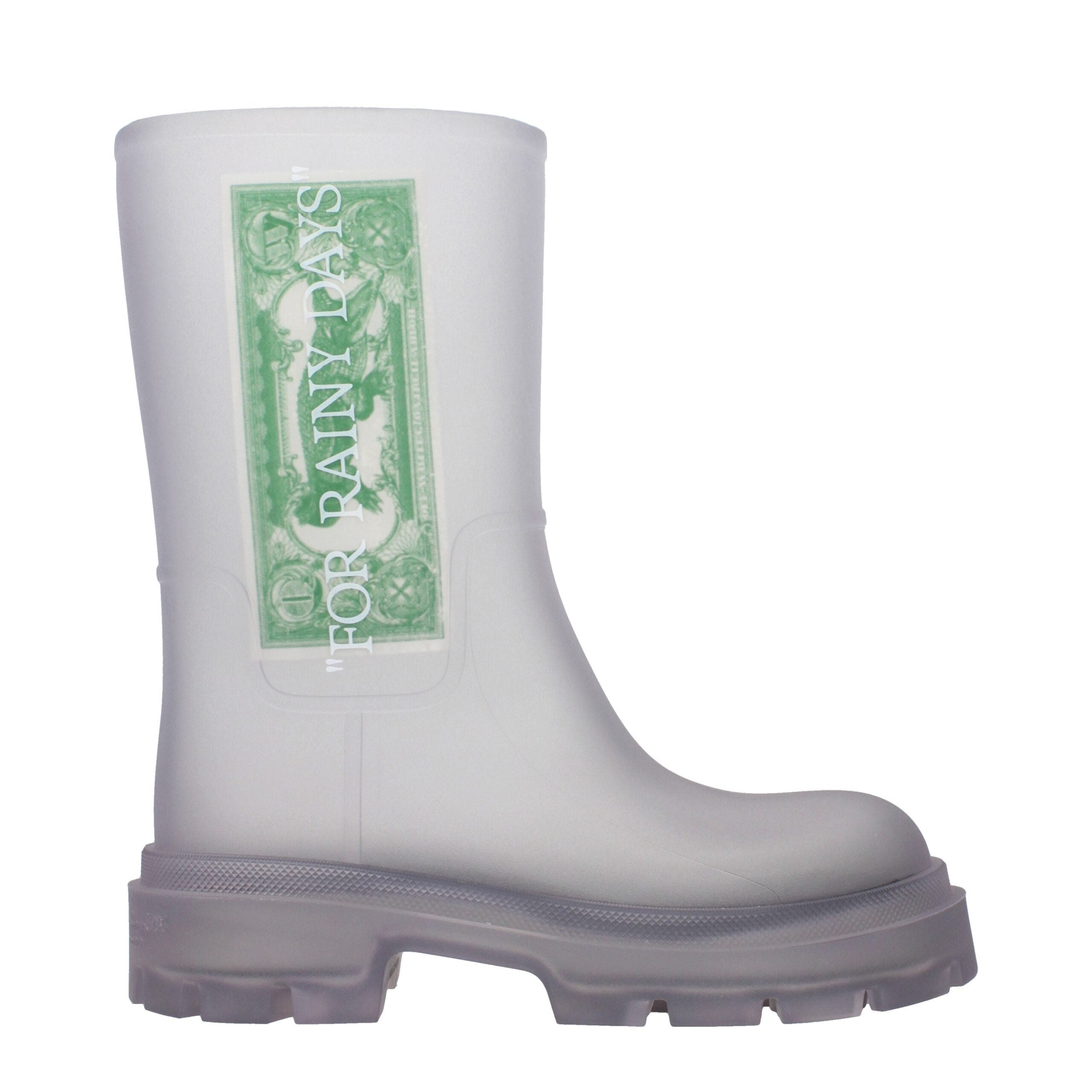 Off-White Transparante Pvc Enkellaarzen