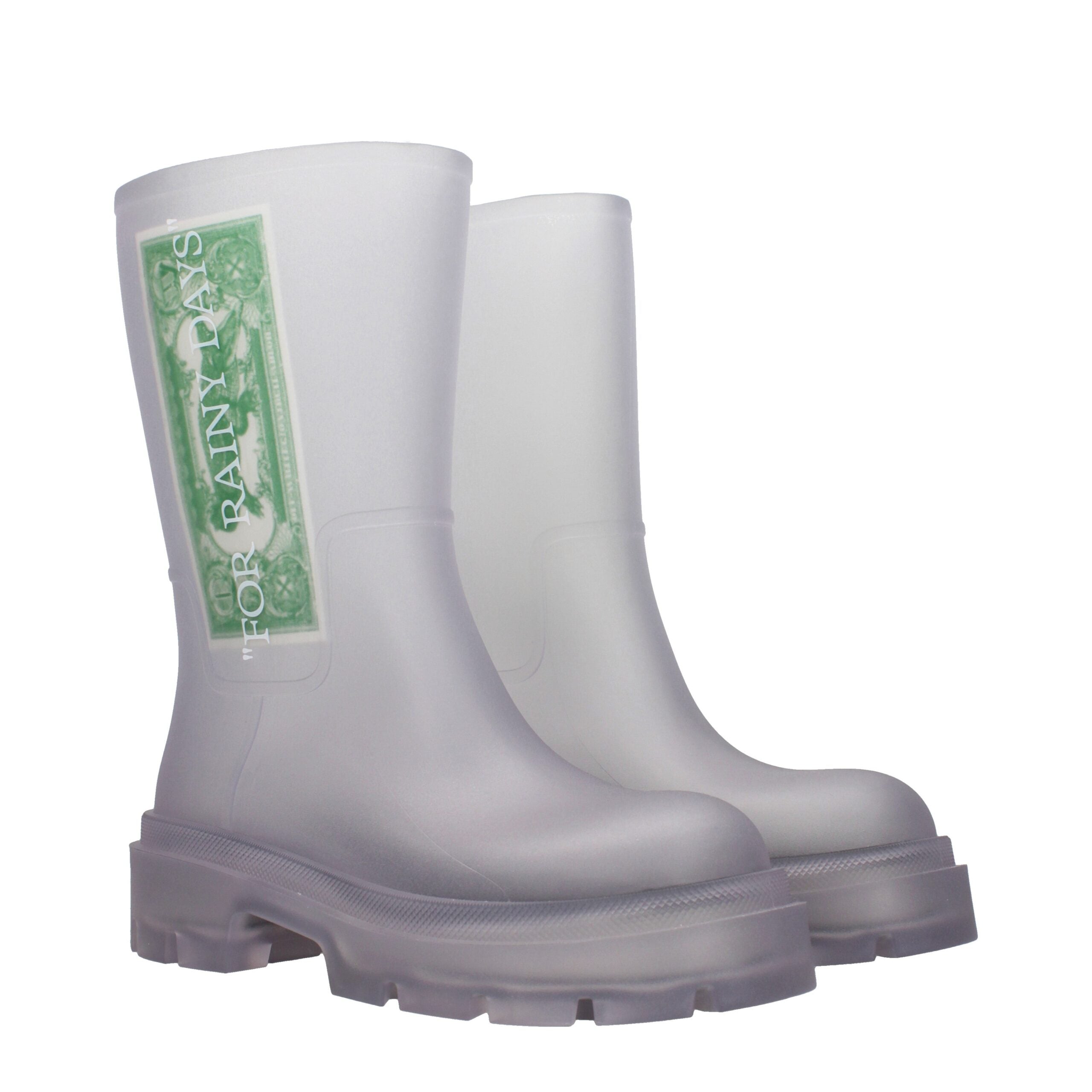 Off-White Transparante Pvc Enkellaarzen