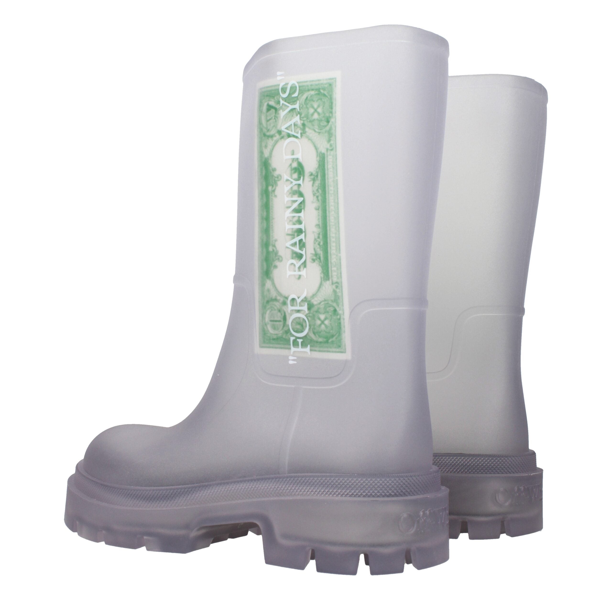 Off-White Transparante Pvc Enkellaarzen