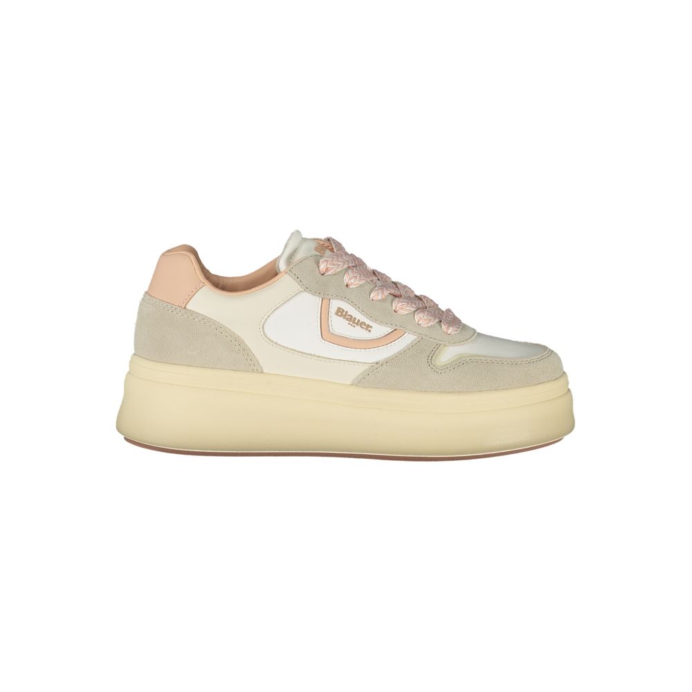 Blauer White Polyurethane Women's Sneaker