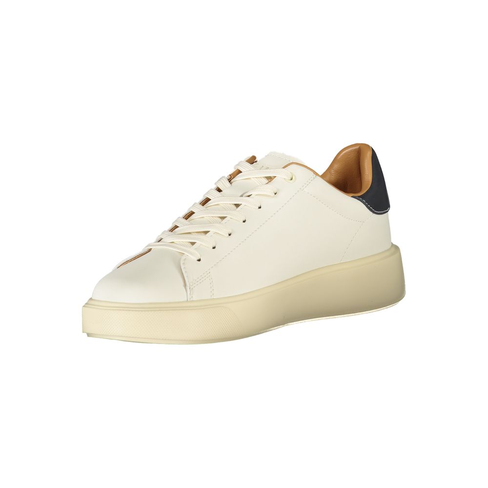 Blauer Witte Polyester Heren Sneaker