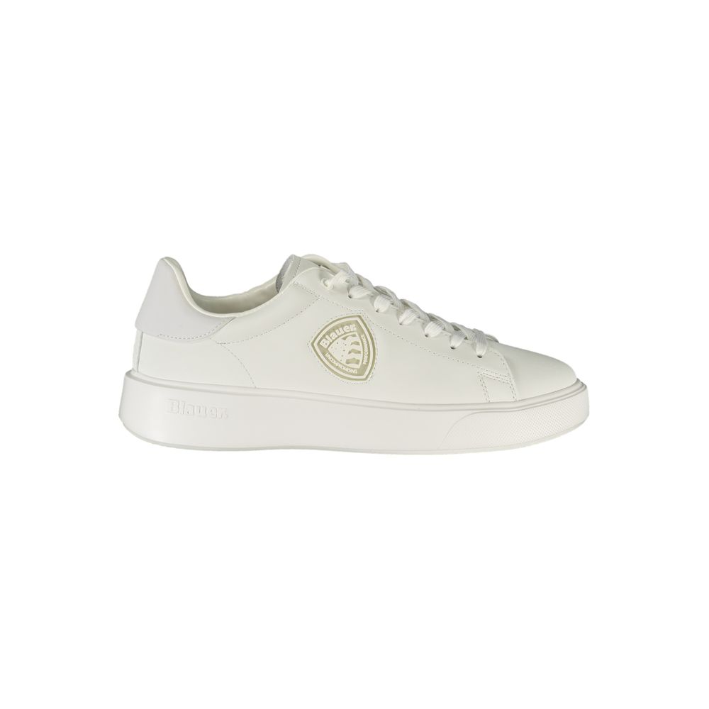 Blauer White Polyester Men's Sneaker
