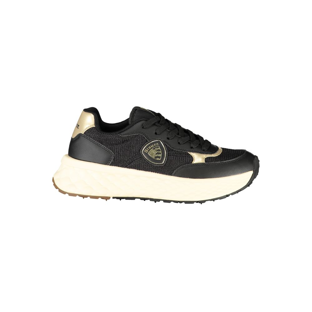 Blauer Black Leather Women's Sneaker