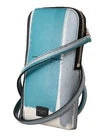 Dolce & Gabbana Blue Leather Cross Body Neck Strap Card Slot Phone Pocket