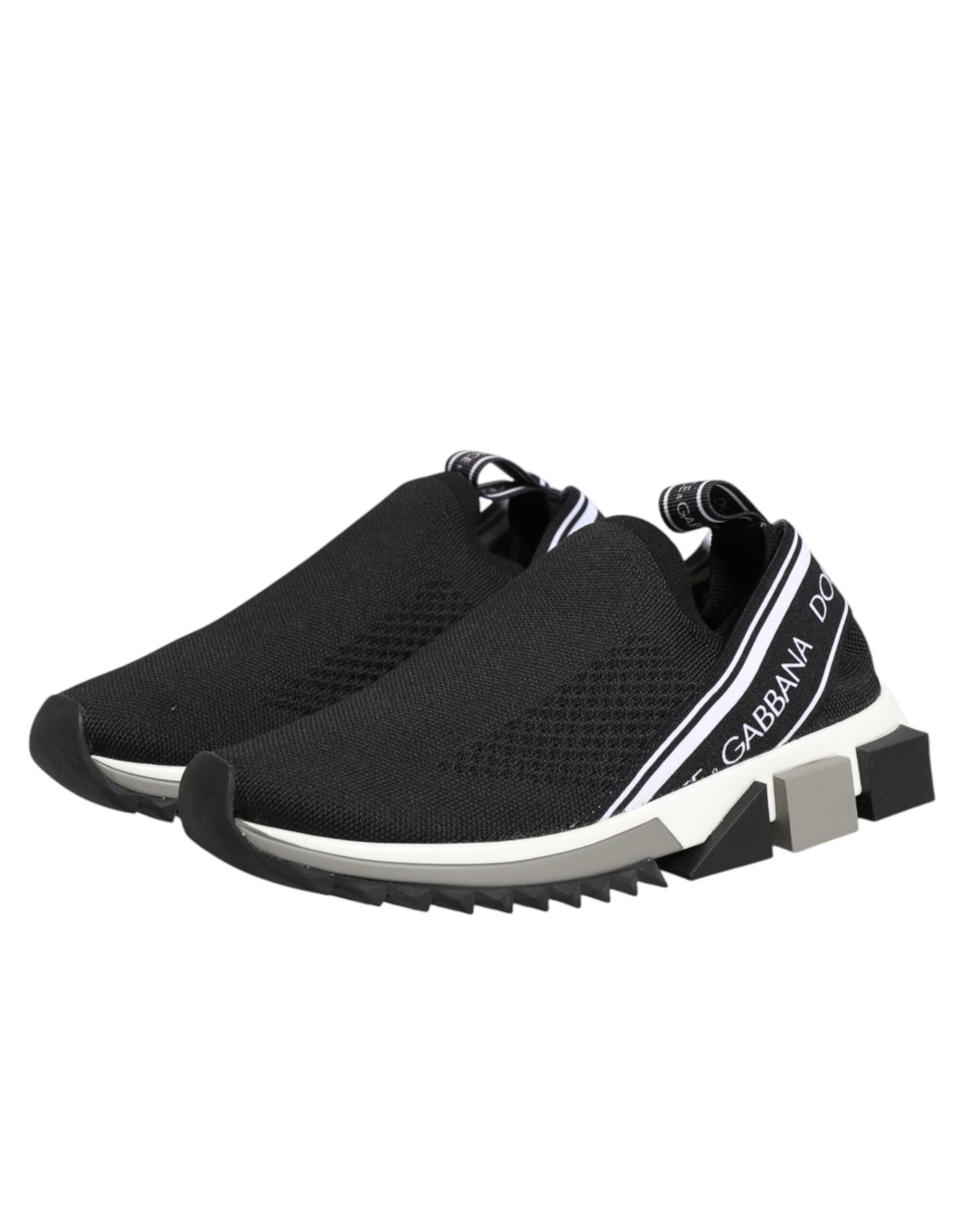 Dolce & Gabbana Zwarte Slip-On Sorrento Lage Sneakers Schoenen
