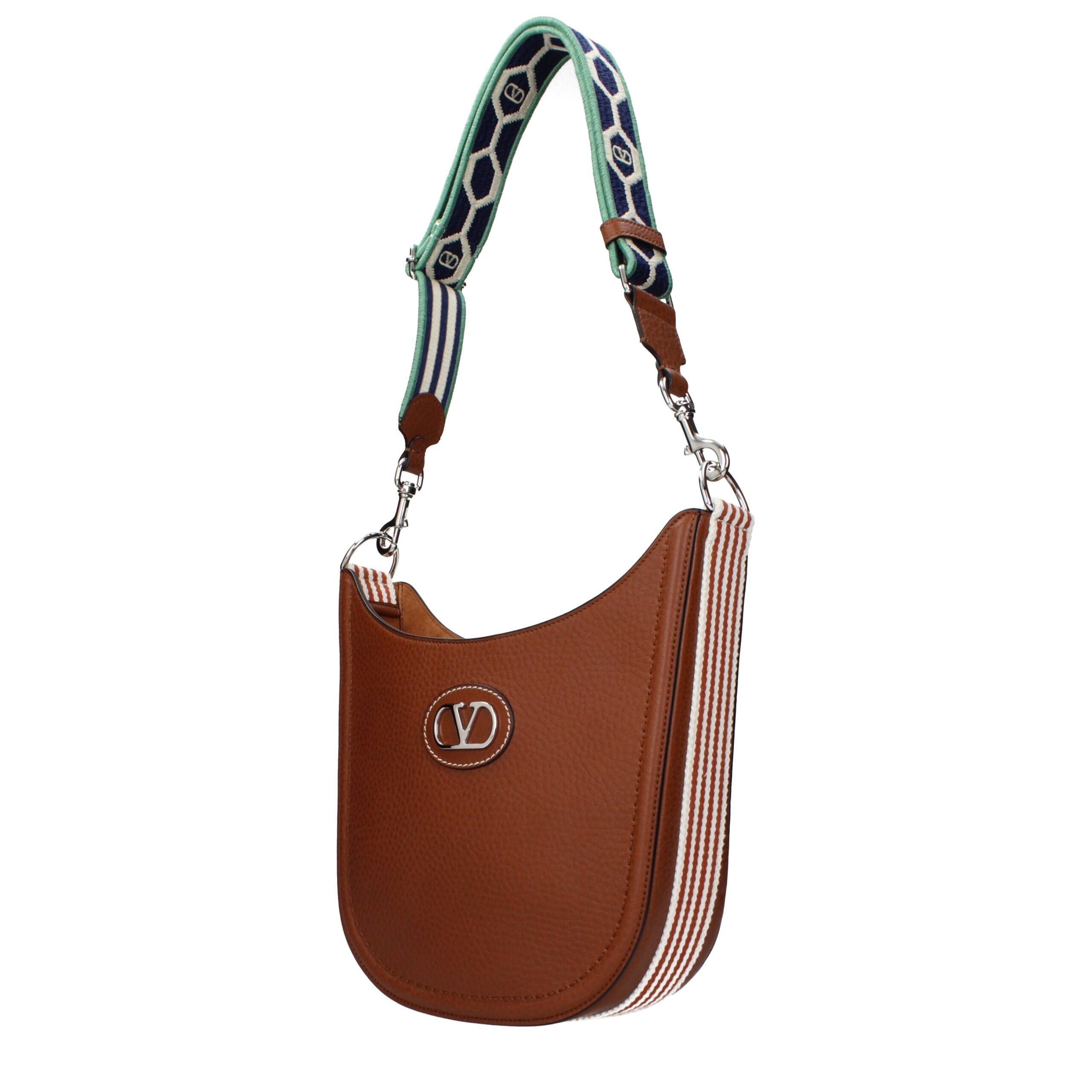 Valentino Garavani Bruine Leren Crossbodytas