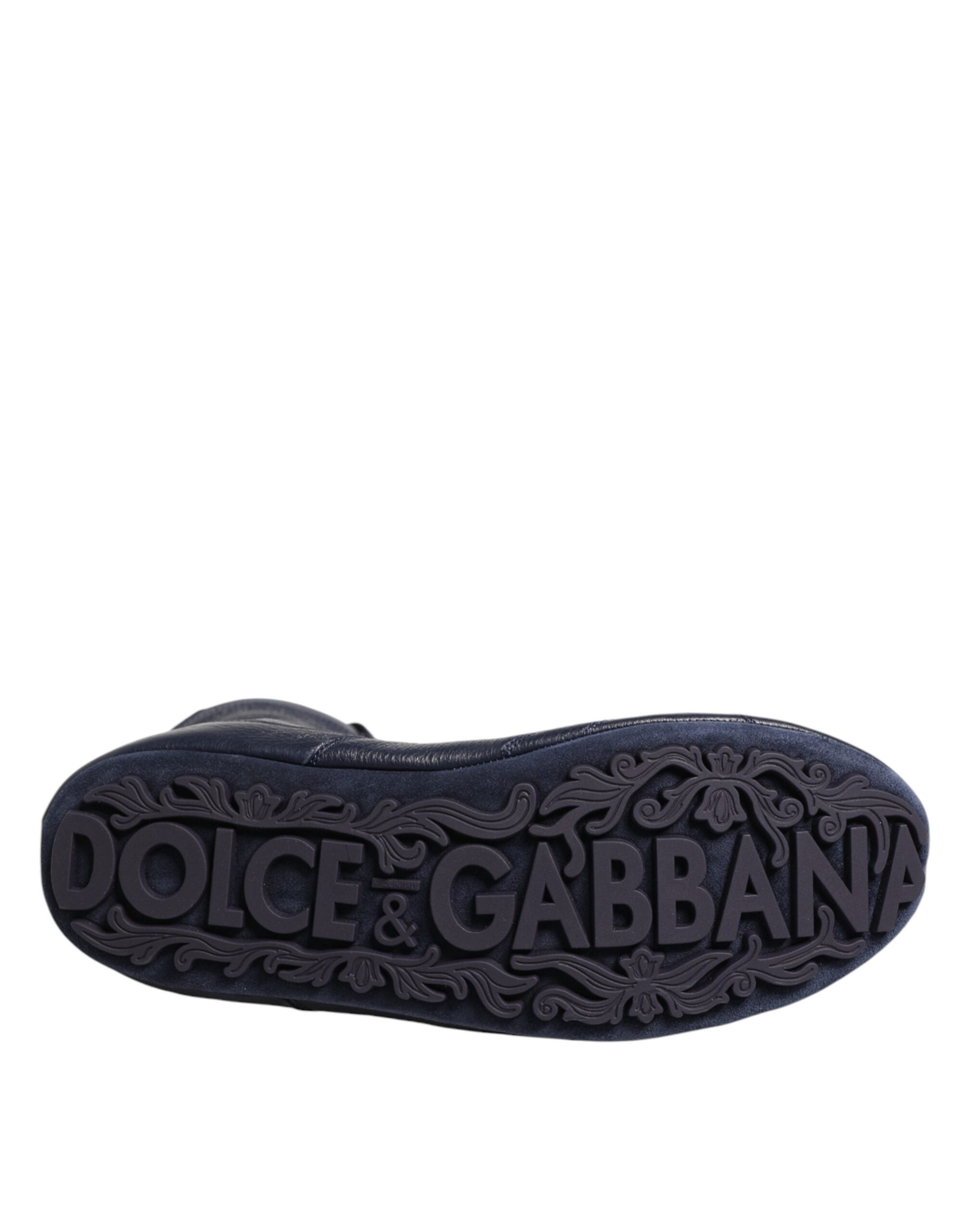 Dolce & Gabbana Donkerblauwe Hertenleren Halfhoge Laarzen Schoenen