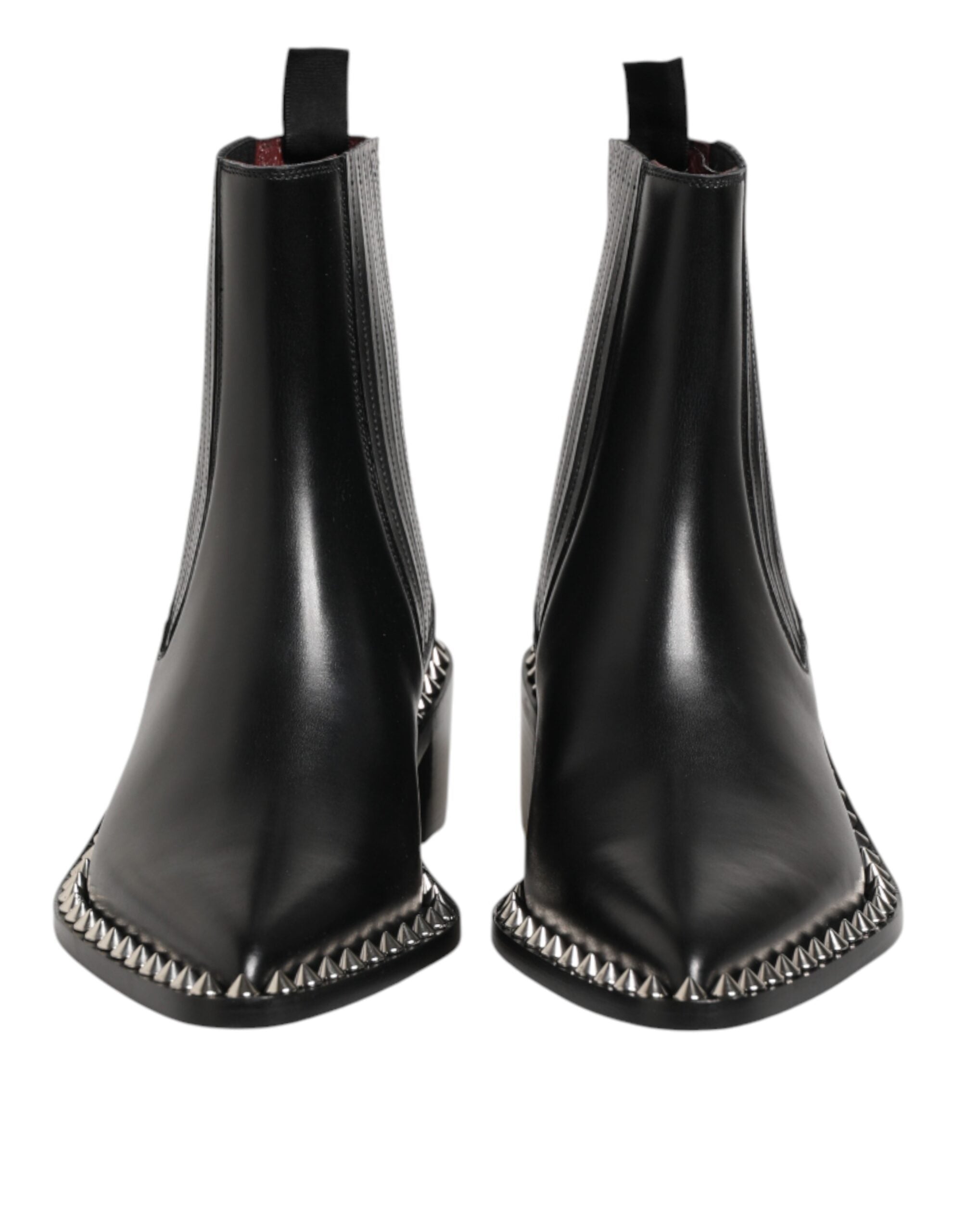 Dolce & Gabbana Zwarte Chelsea Enkellaarsjes met studs
