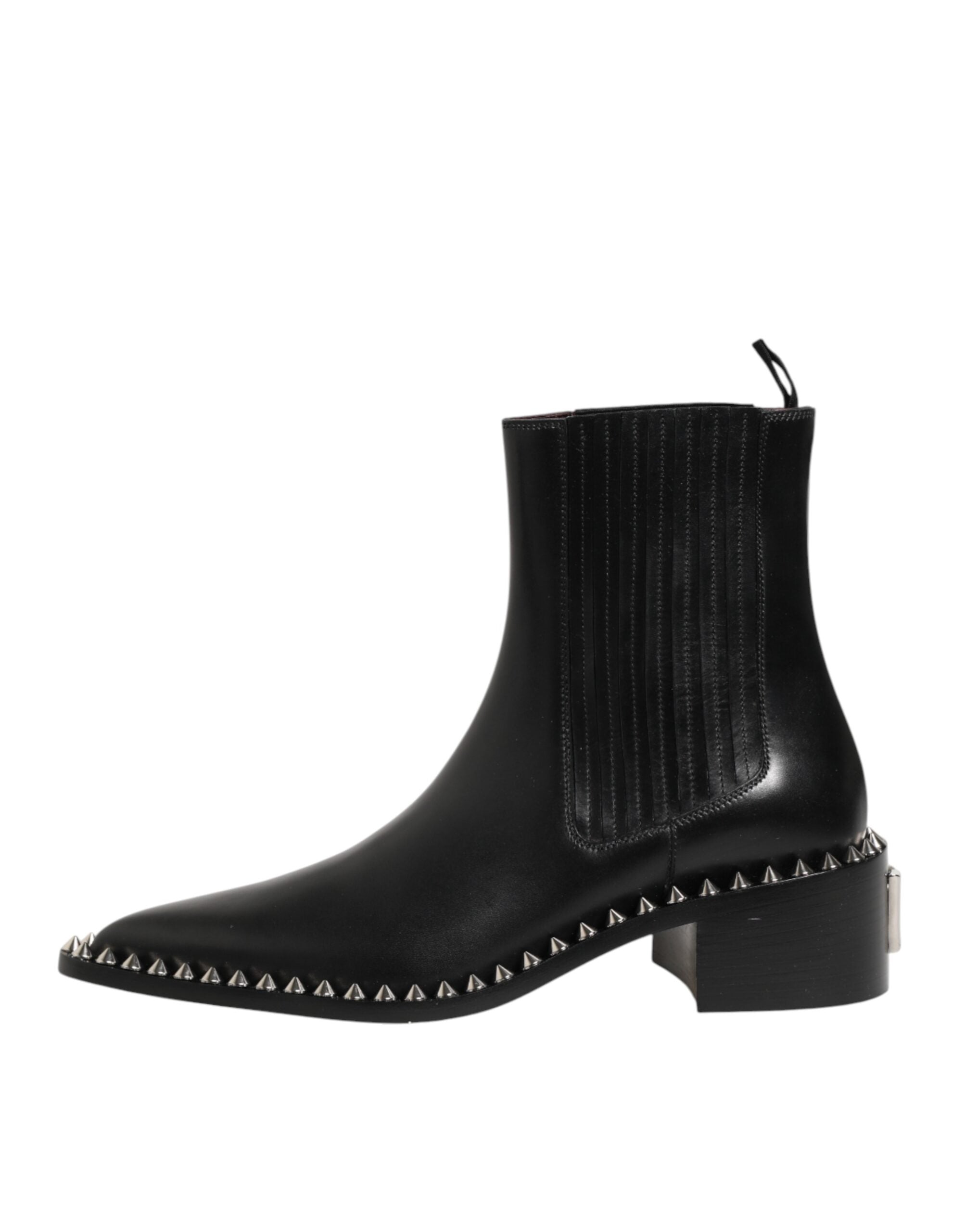Dolce & Gabbana Zwarte Chelsea Enkellaarsjes met studs