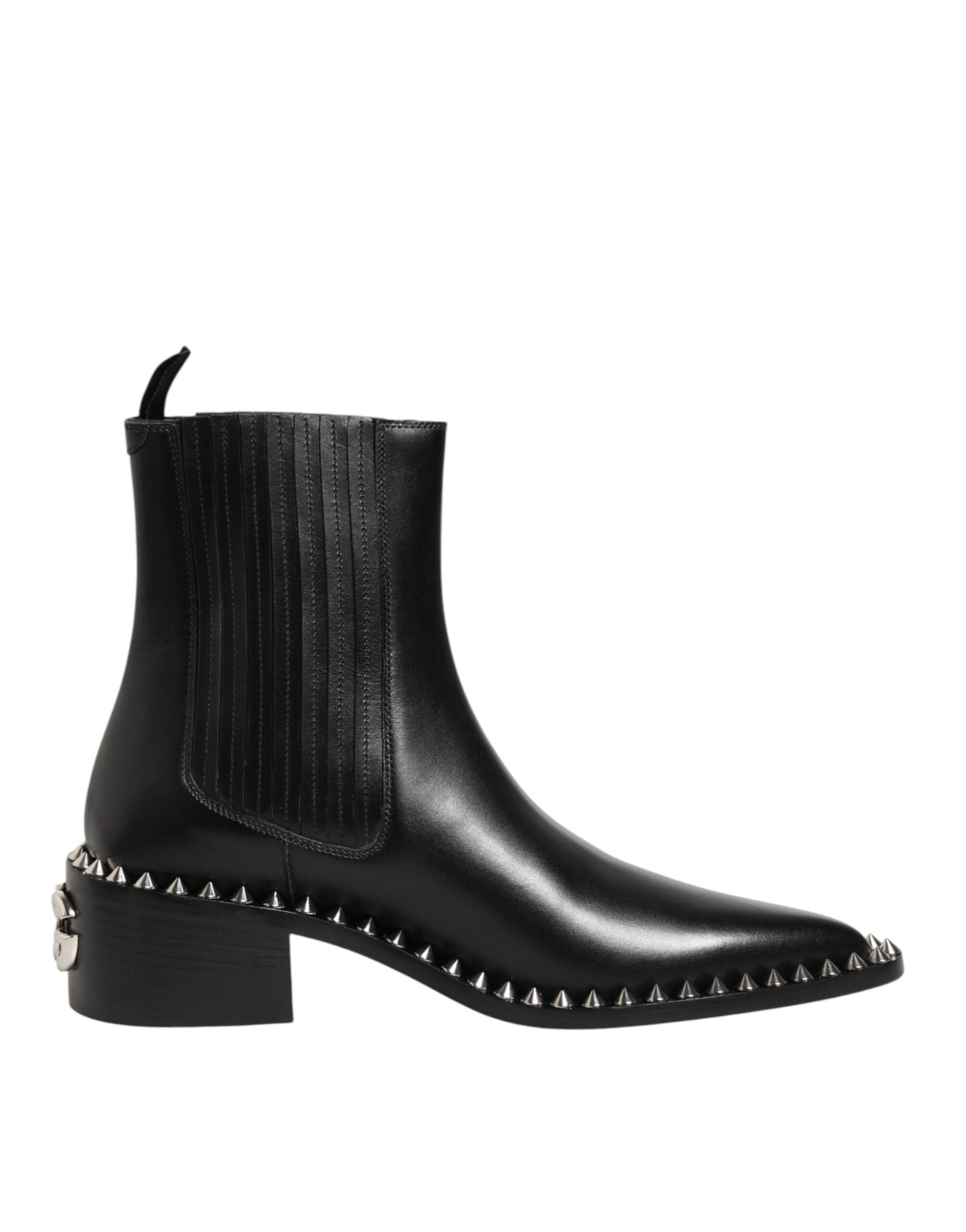 Dolce & Gabbana Zwarte Chelsea Enkellaarsjes met studs