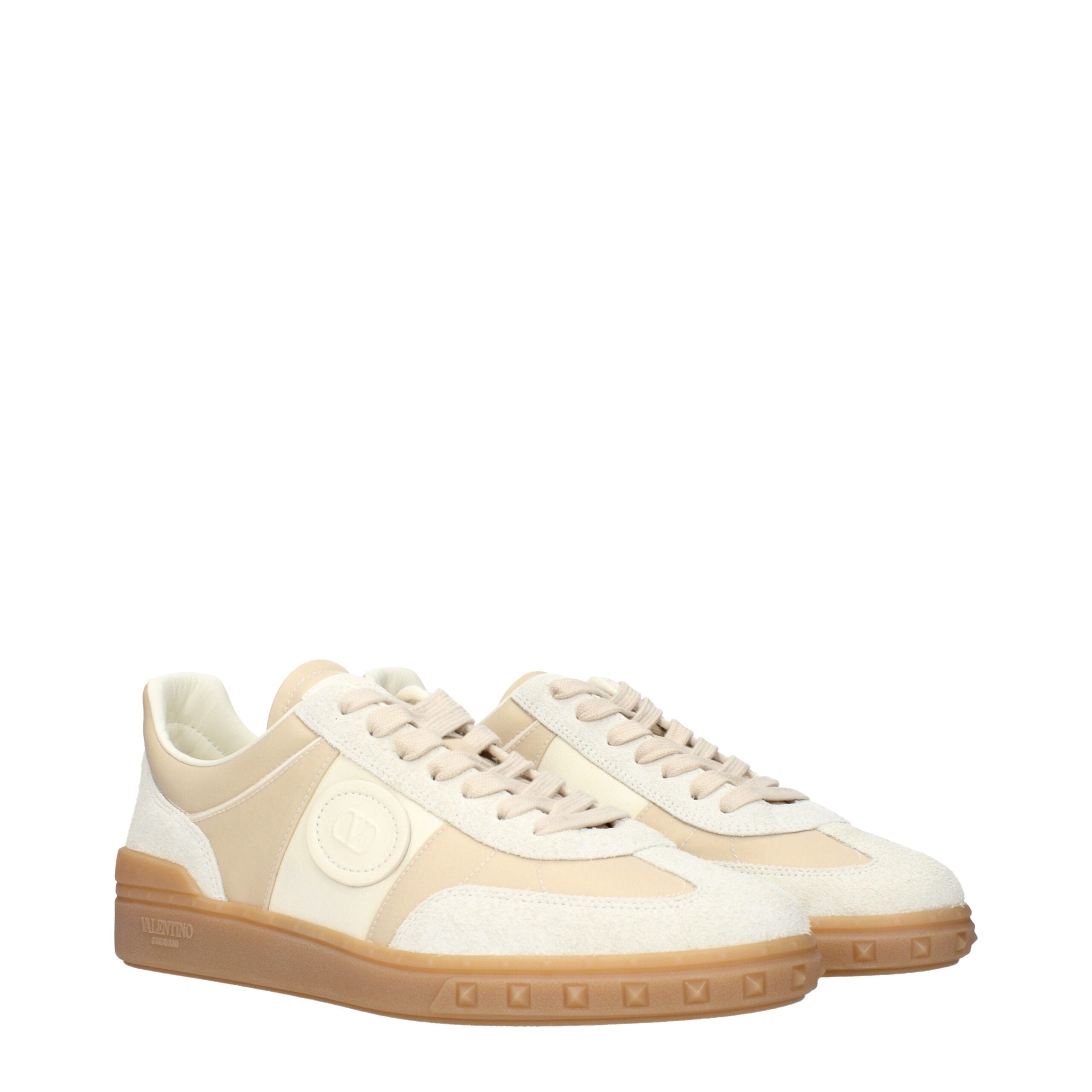 Valentino Garavani Beige Stoffen Lage Sneakers