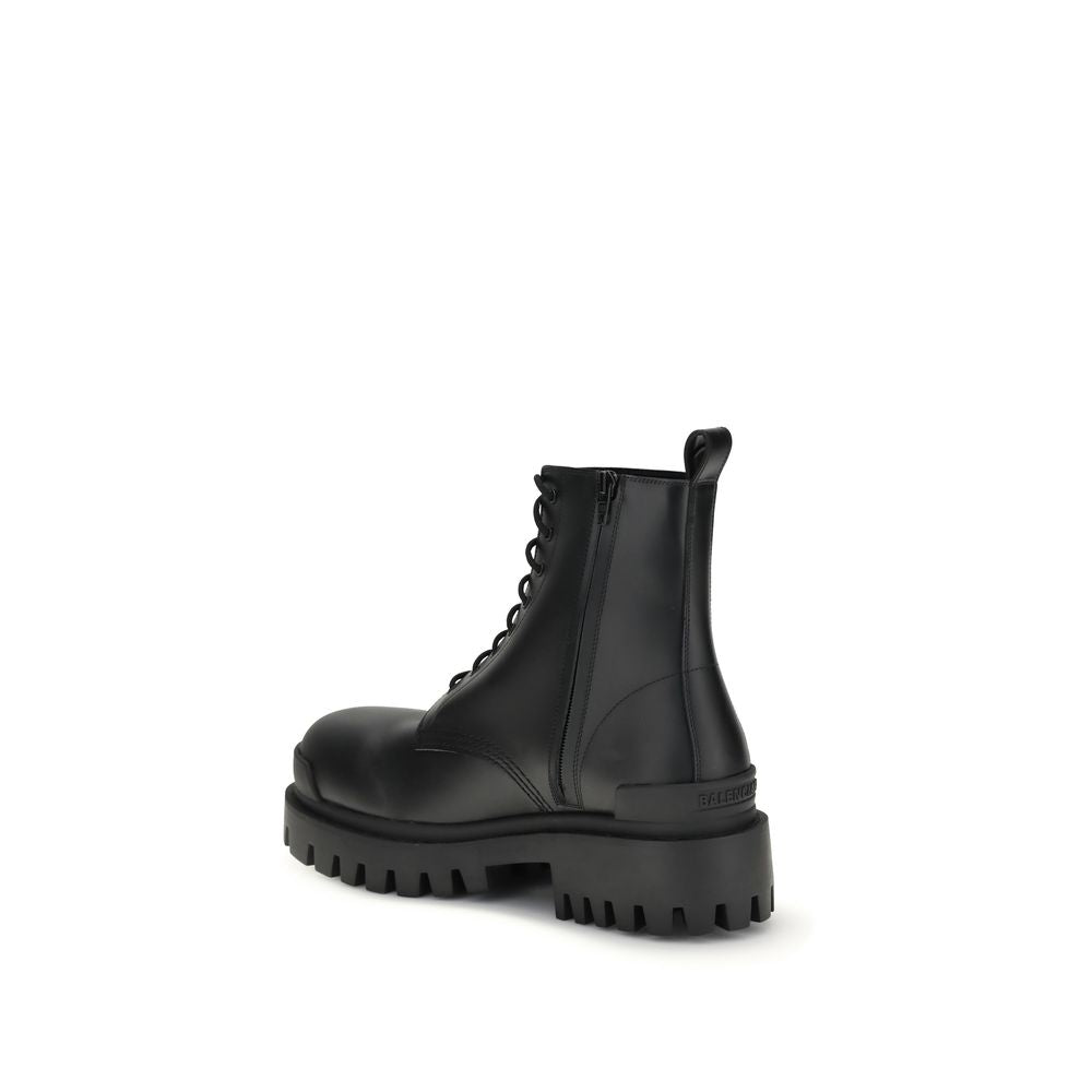 Balenciaga Zwarte Kalfslakleren Bos Taurus Veterschoenen