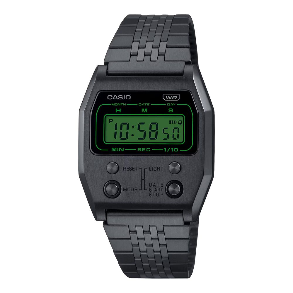 Casio zwart digitaal horloge van roestvrij staal