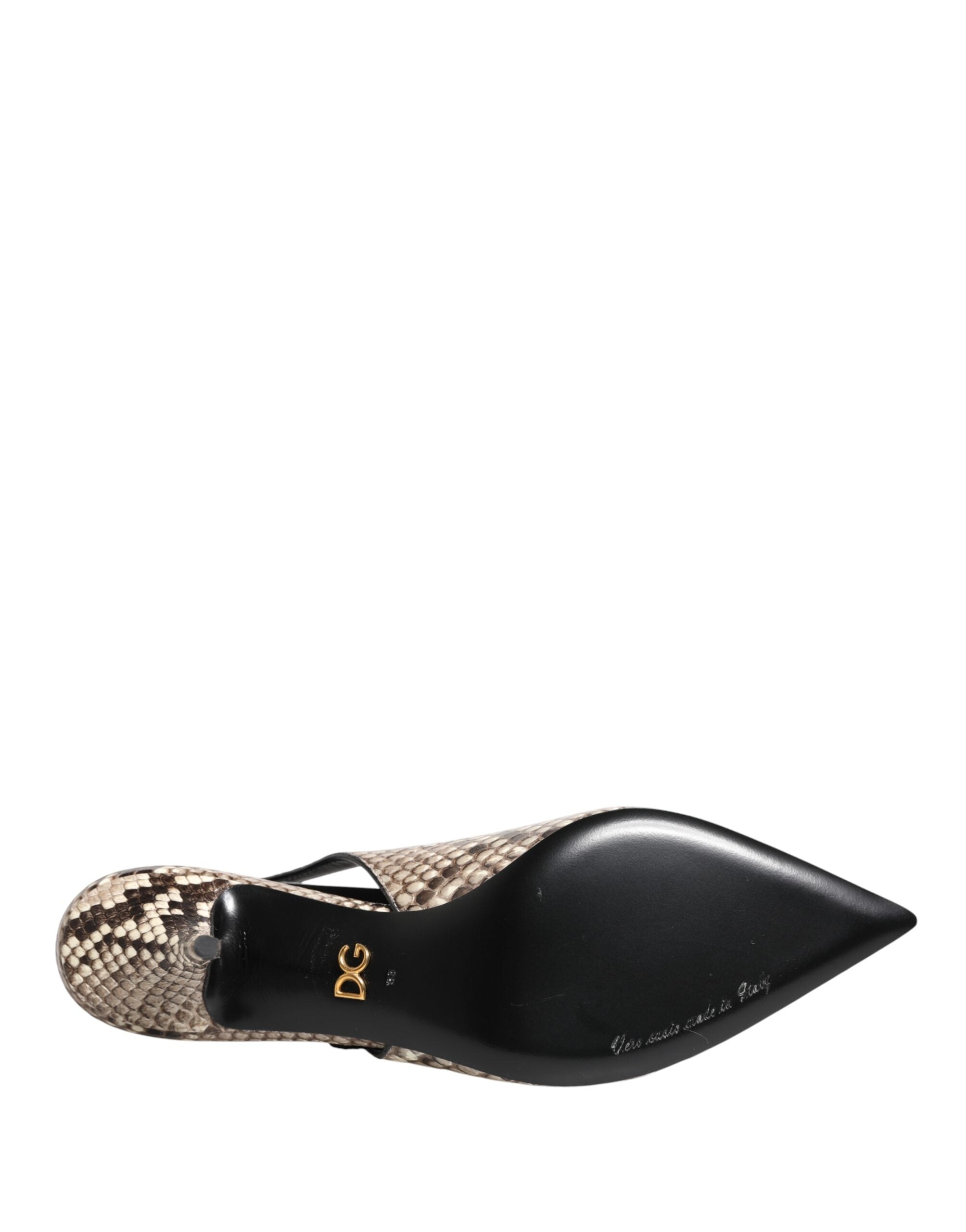 Dolce & Gabbana Meerkleurige Leren Muiltjes Slingback Schoenen