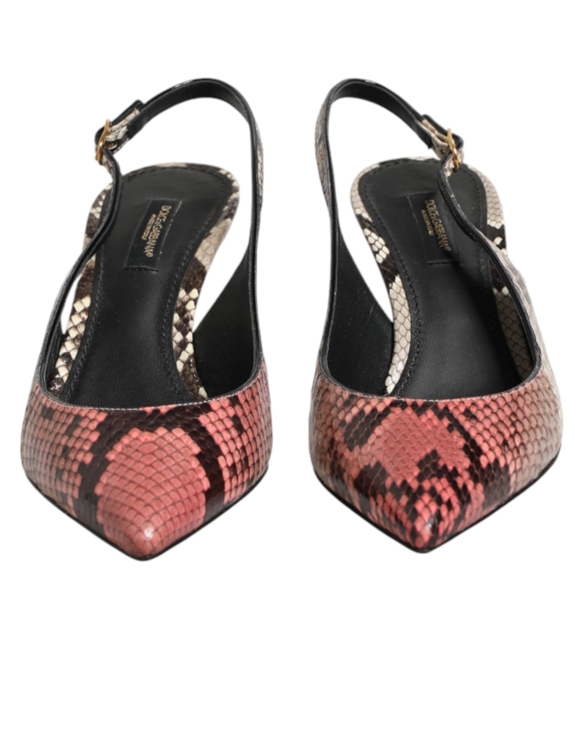 Dolce & Gabbana Meerkleurige Leren Muiltjes Slingback Schoenen
