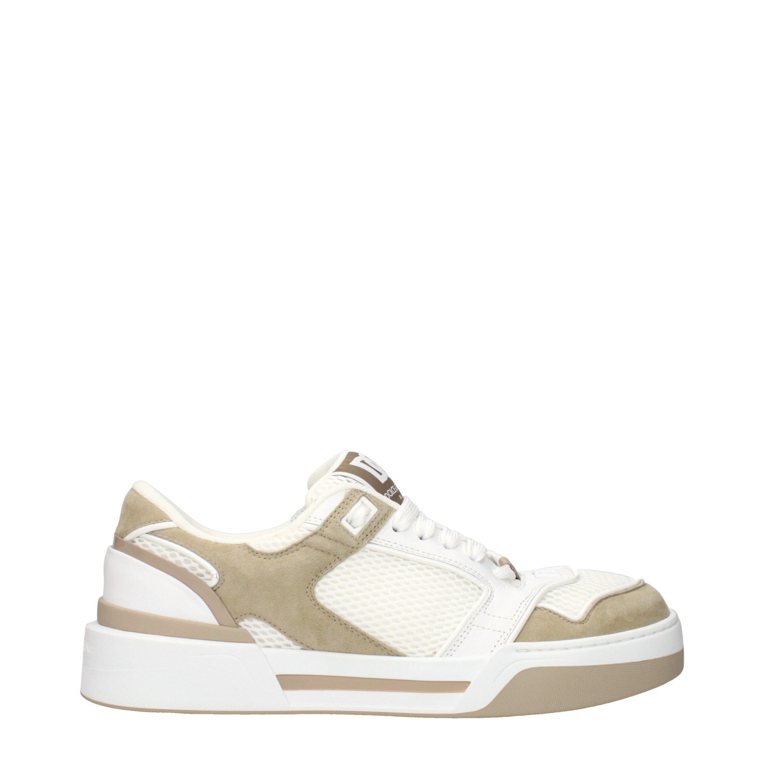 Dolce & Gabbana Witte Stoffen Lage Sneakers