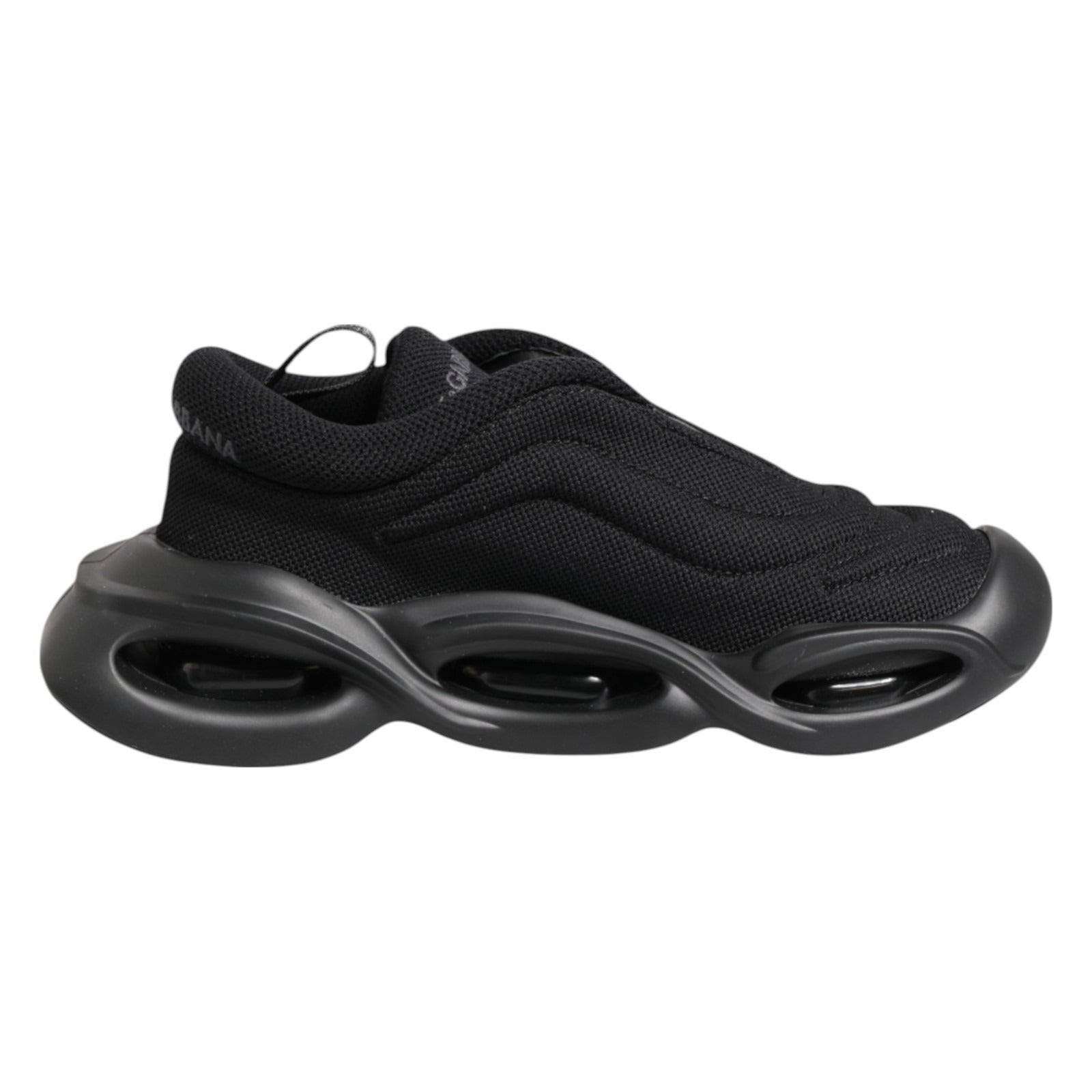 Dolce & Gabbana Zwarte Slip On Lage Golf Sneakers Schoenen