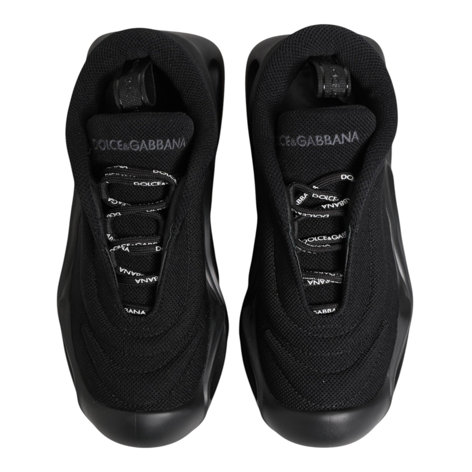 Dolce & Gabbana Zwarte Slip On Lage Golf Sneakers Schoenen