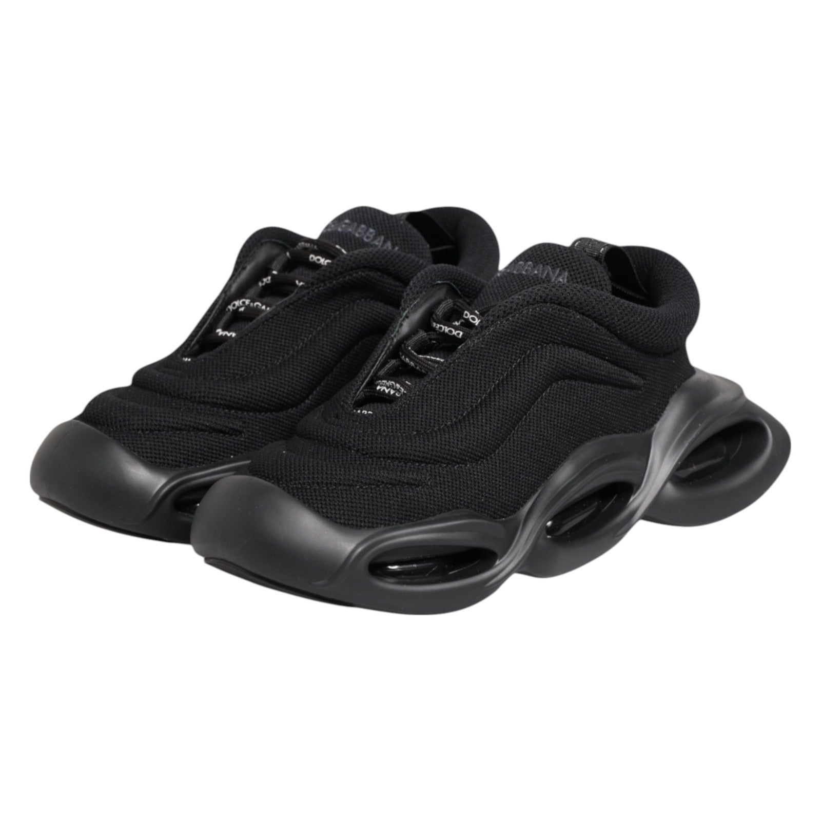 Dolce & Gabbana Zwarte Slip On Lage Golf Sneakers Schoenen