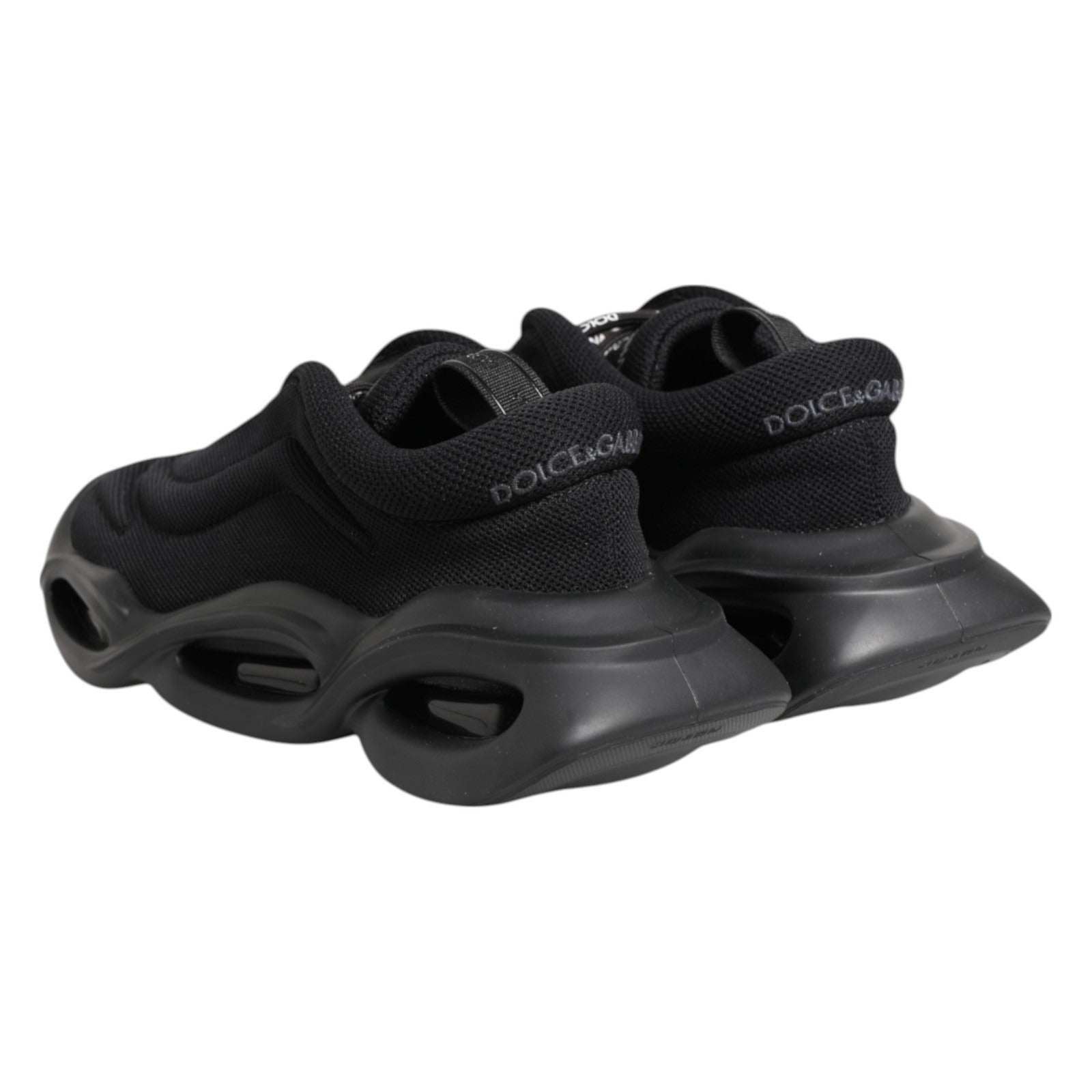 Dolce & Gabbana Zwarte Slip On Lage Golf Sneakers Schoenen
