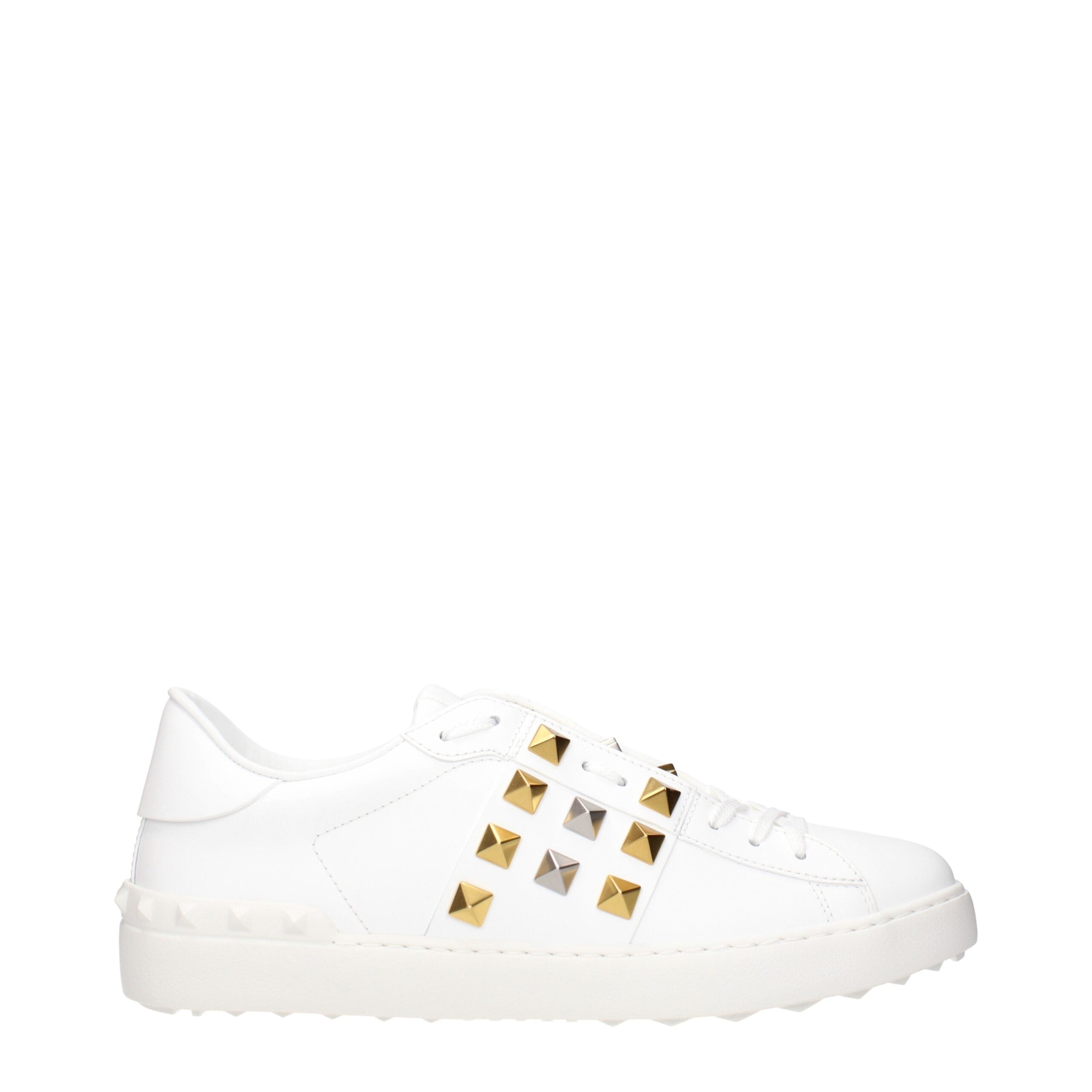 Valentino Garavani Witte Leren Lage Sneakers