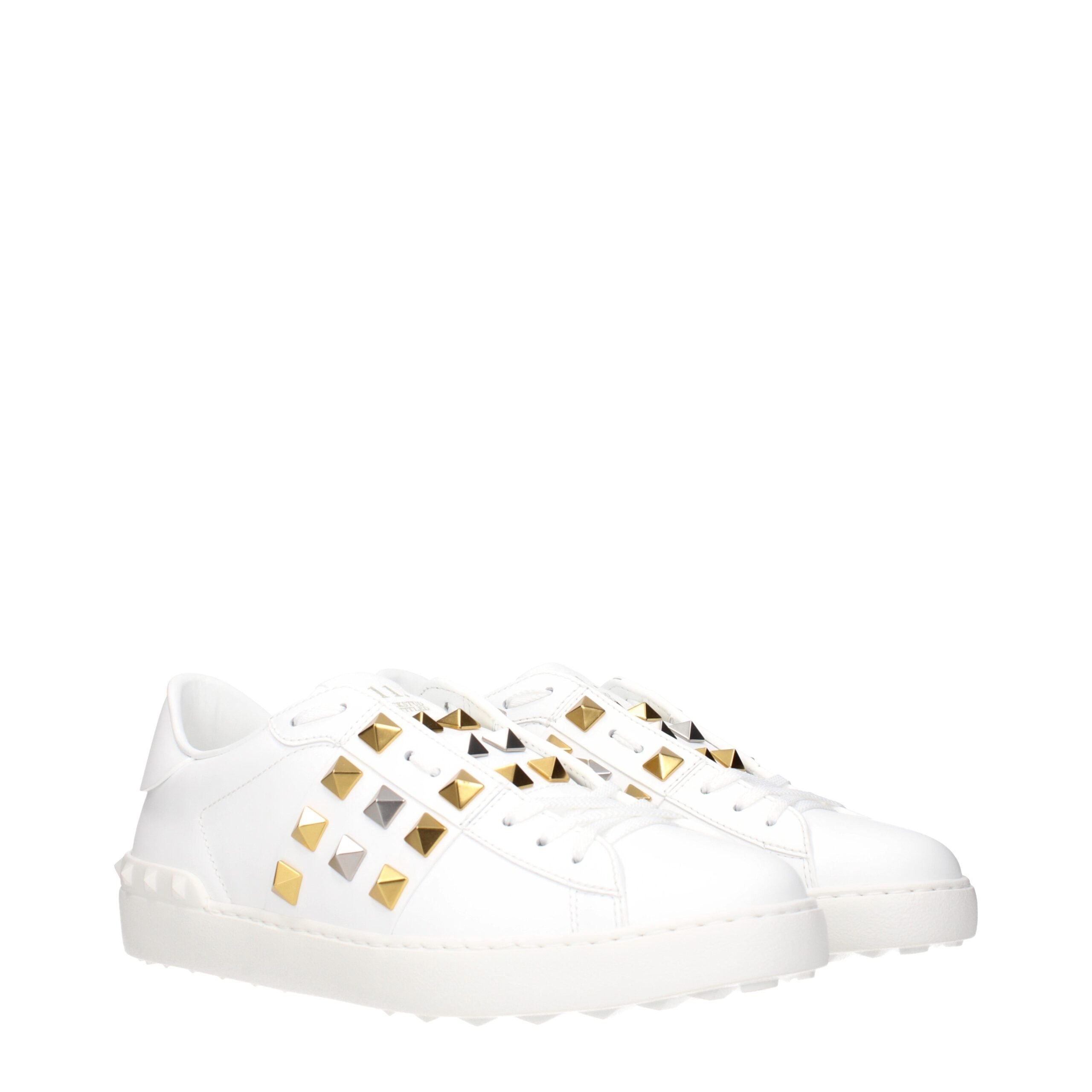 Valentino Garavani Witte Leren Lage Sneakers