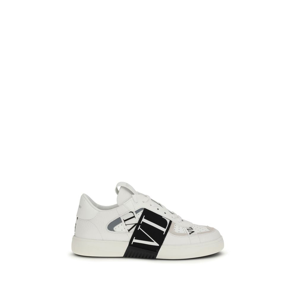Valentino Garavani Witte Kalfsleren Bos Taurus Lage Sneakers