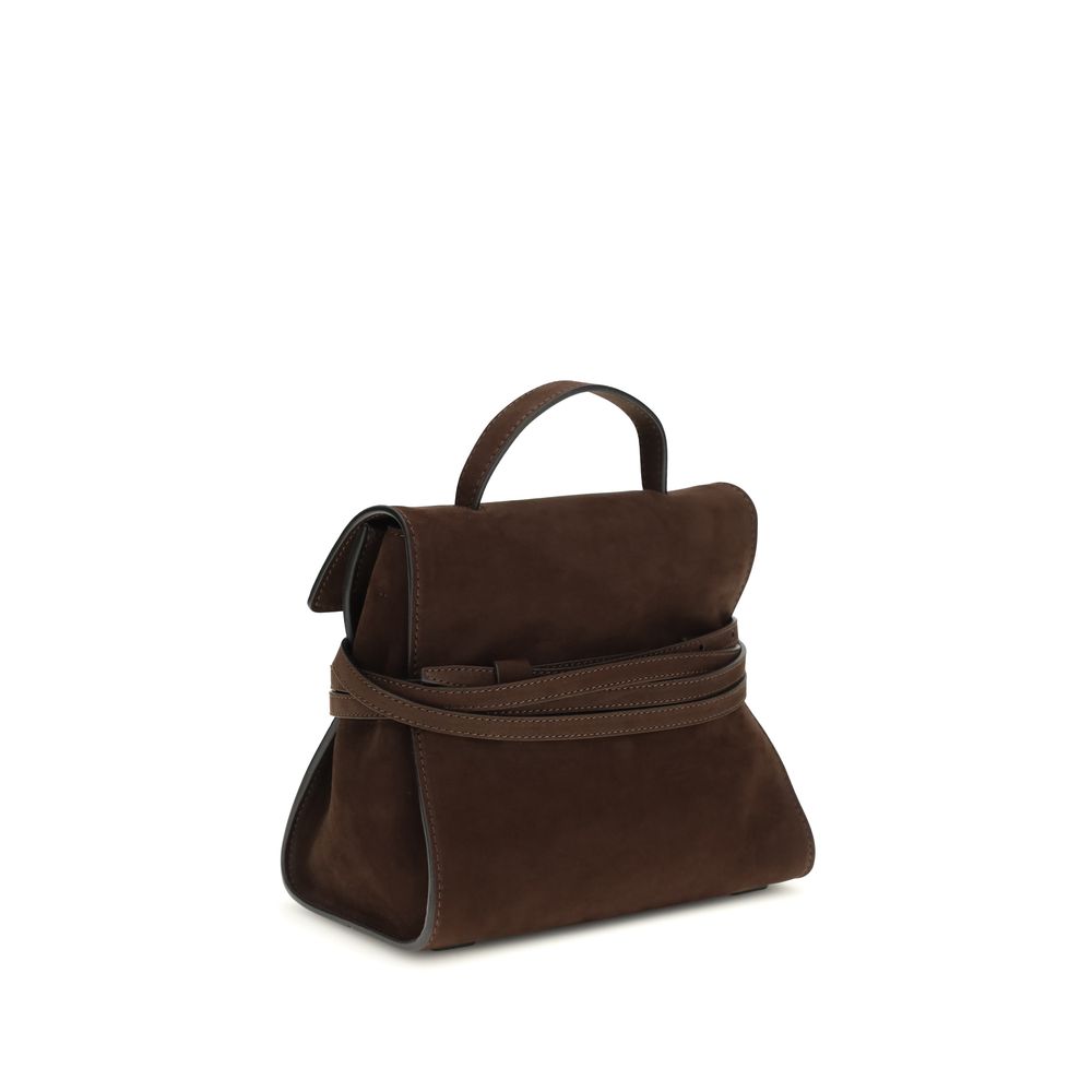 Moschino Brown Calf Leather Cowhide Handbag