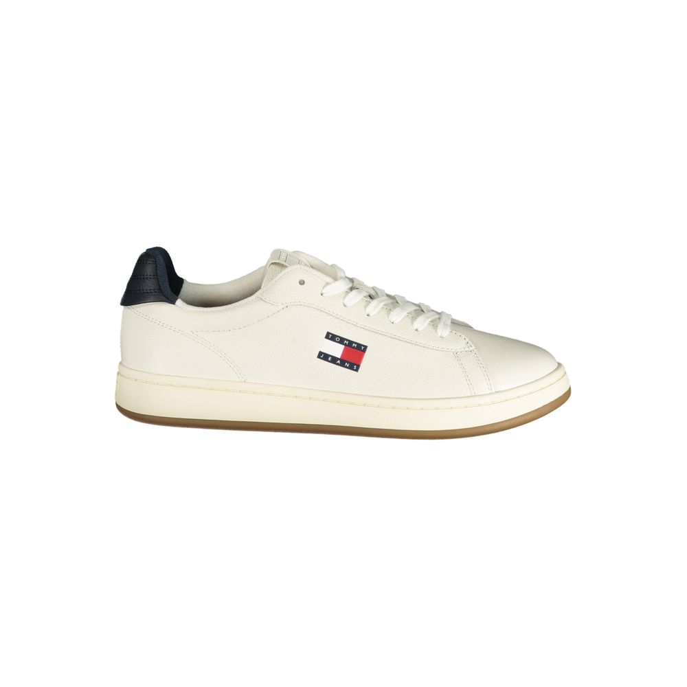 Tommy Hilfiger White Polyurethane Men Sneaker