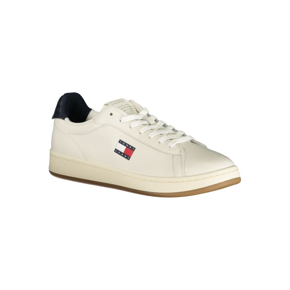 Tommy Hilfiger White Polyurethane Men Sneaker