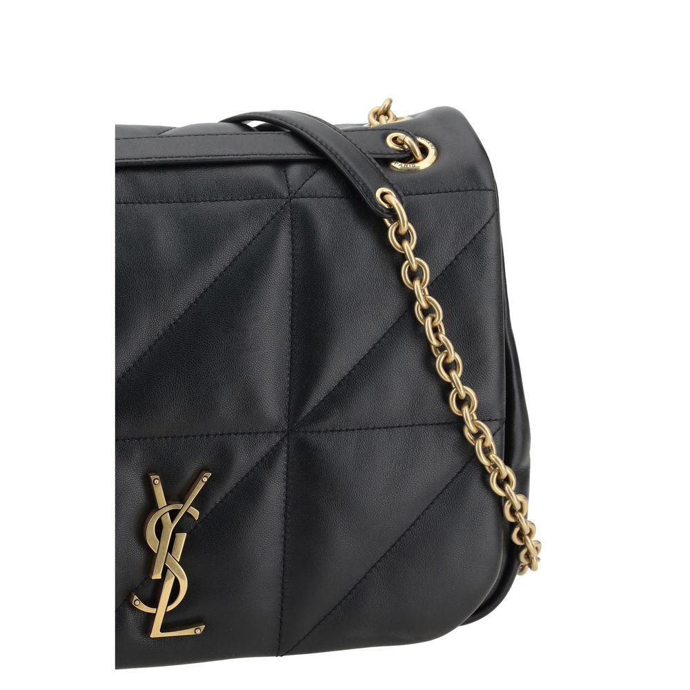Saint Laurent Black Calf Leather Taurus Shoulder Bag