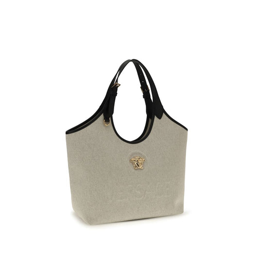 Versace Beige Katoenen Schoudertas