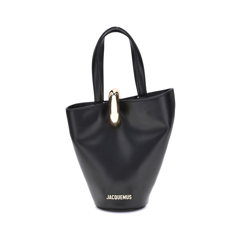 Jacquemus Black Calf Leather Bos Taurus Bucket Bag