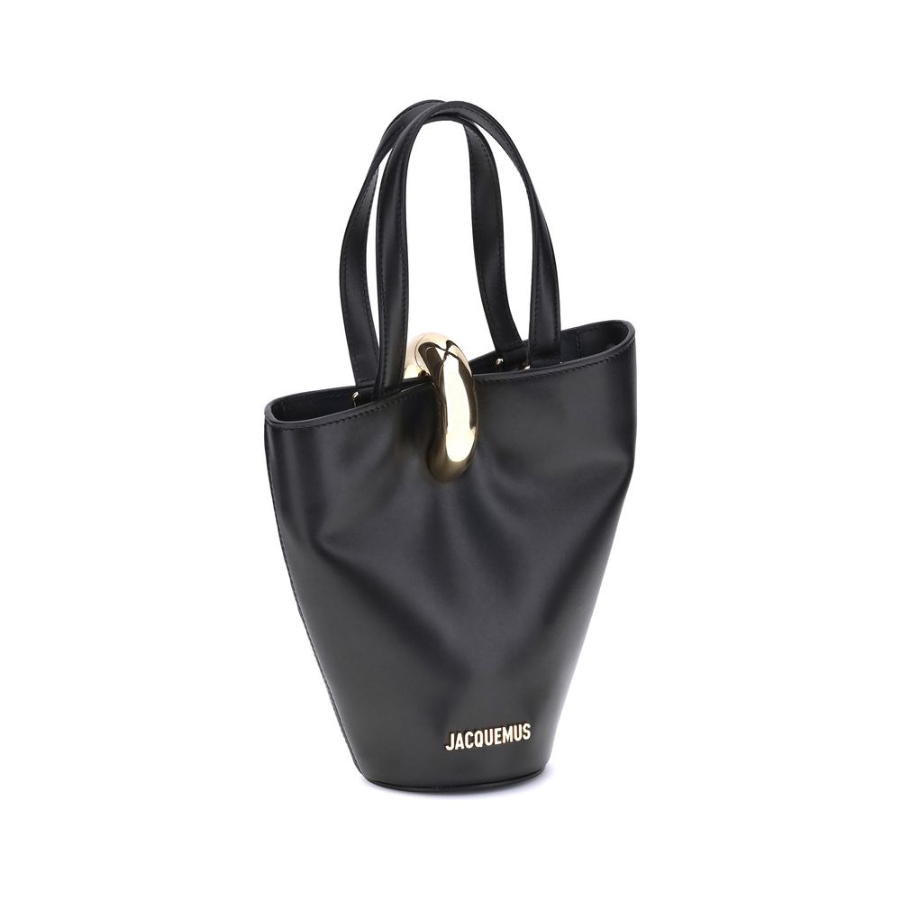 Jacquemus Black Calf Leather Bos Taurus Bucket Bag