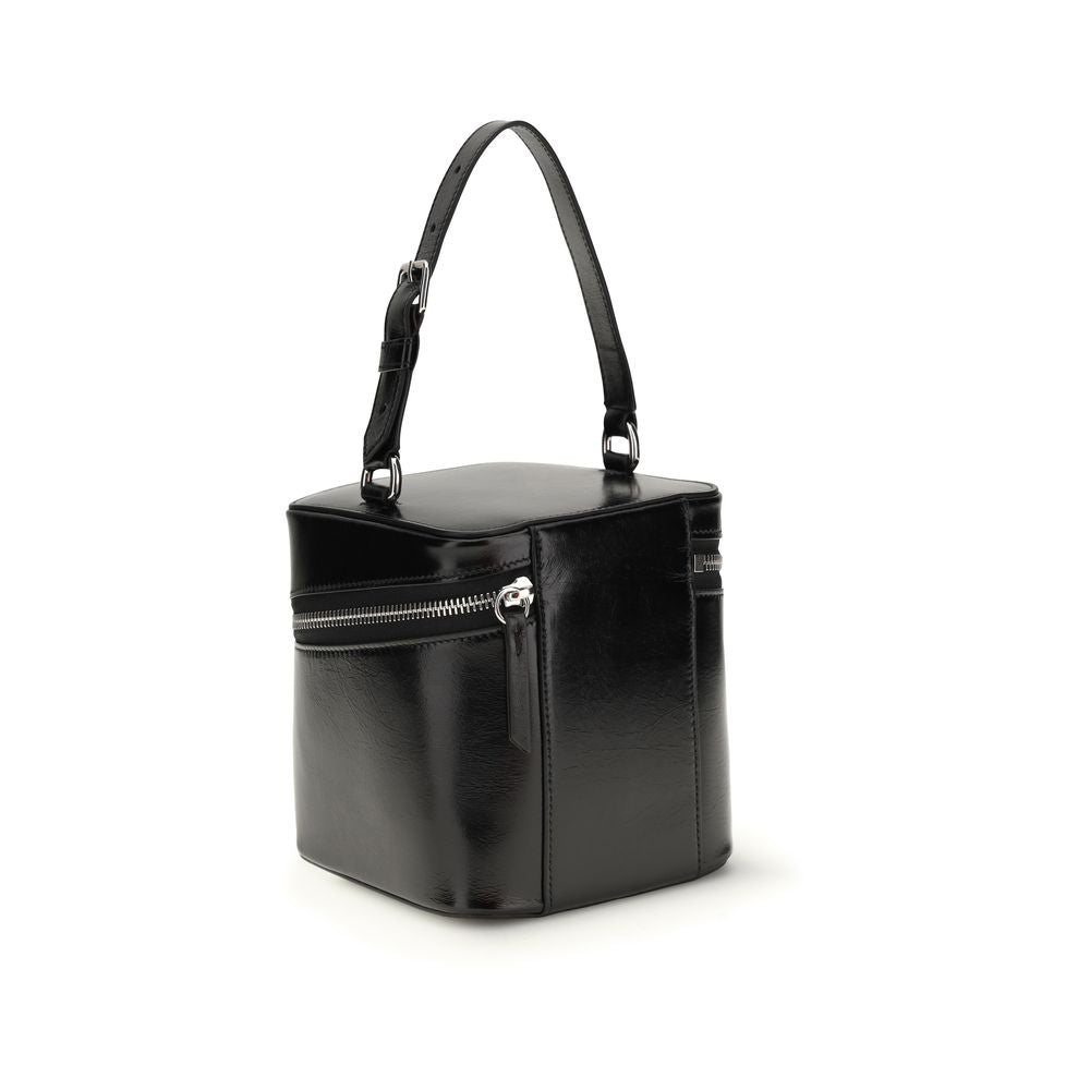 Maison Margiela Zwarte Kalfsleren Bos Taurus Backet Tas