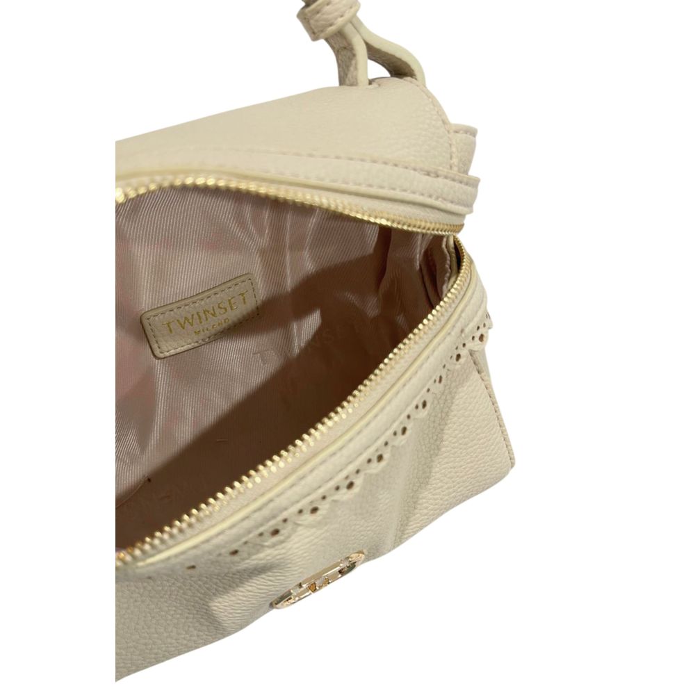 Twinset Beige PU Women's Handbag