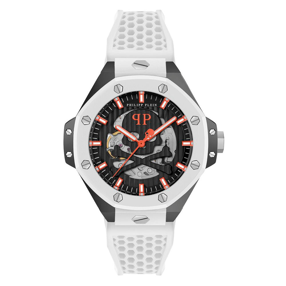 Philipp Plein wit synthetisch sporthorloge