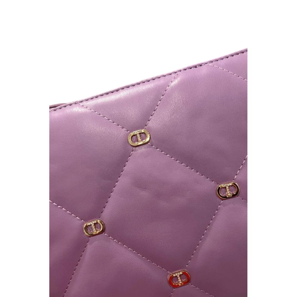 Twinset Purple Faux Leather Women's Crossbody Bag