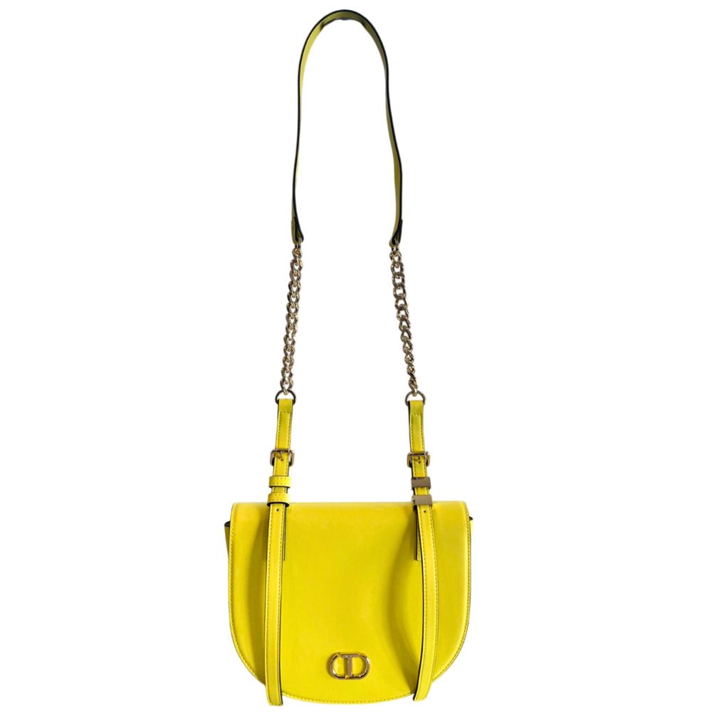 Twinset Gele PU Dames Crossbody Tas