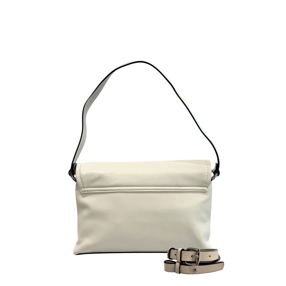 Twinset White PU Women's Shoulder Bag