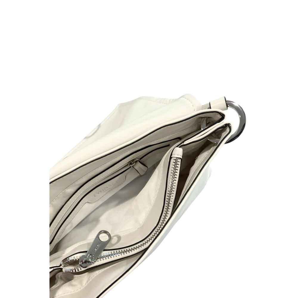 Twinset White PU Women's Shoulder Bag