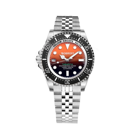 Bobroff Silver Stainless Steel Sport Watch