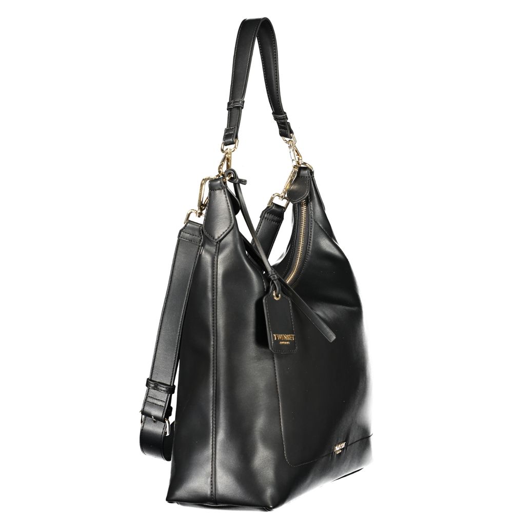 Twinset Black Polyurethane Women's Hobo Bag