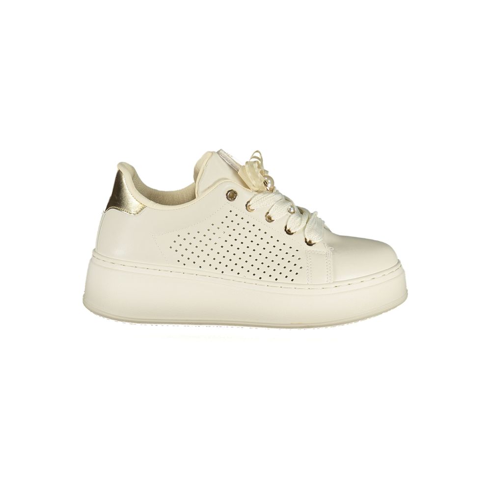 Laura Biagiotti Bianco Dames Sneaker van Polyurethaan
